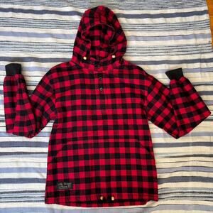 Vermont Flannel Co Buffalo Plaid Red Checker Hoodie XS Camping Hiking Woods